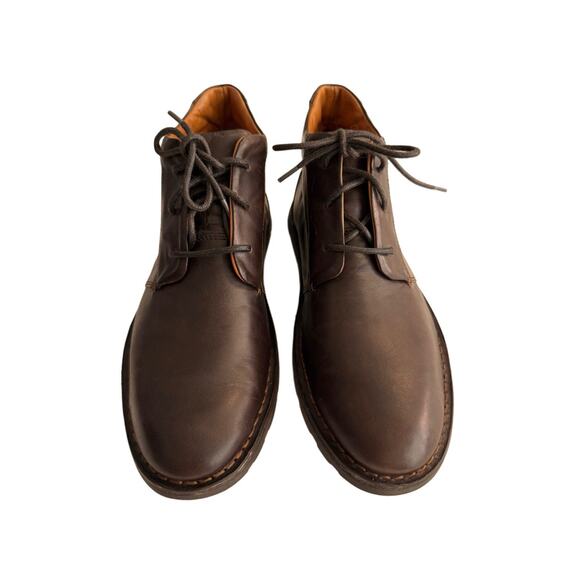 Born Crown Leather Lace-Up Ankle Boots Espresso Brown Classic Preppy 9.5 M/Wide - Picture 1 of 7